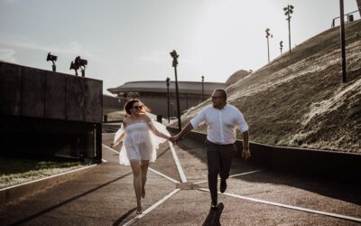 Karolina & Artur – miejska sesja narzeczeńska w Katowicach